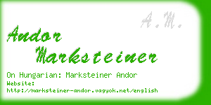 andor marksteiner business card